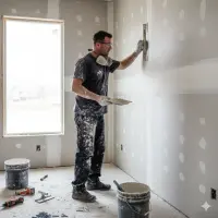 A person performaing Drywall Services